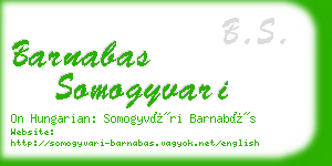 barnabas somogyvari business card